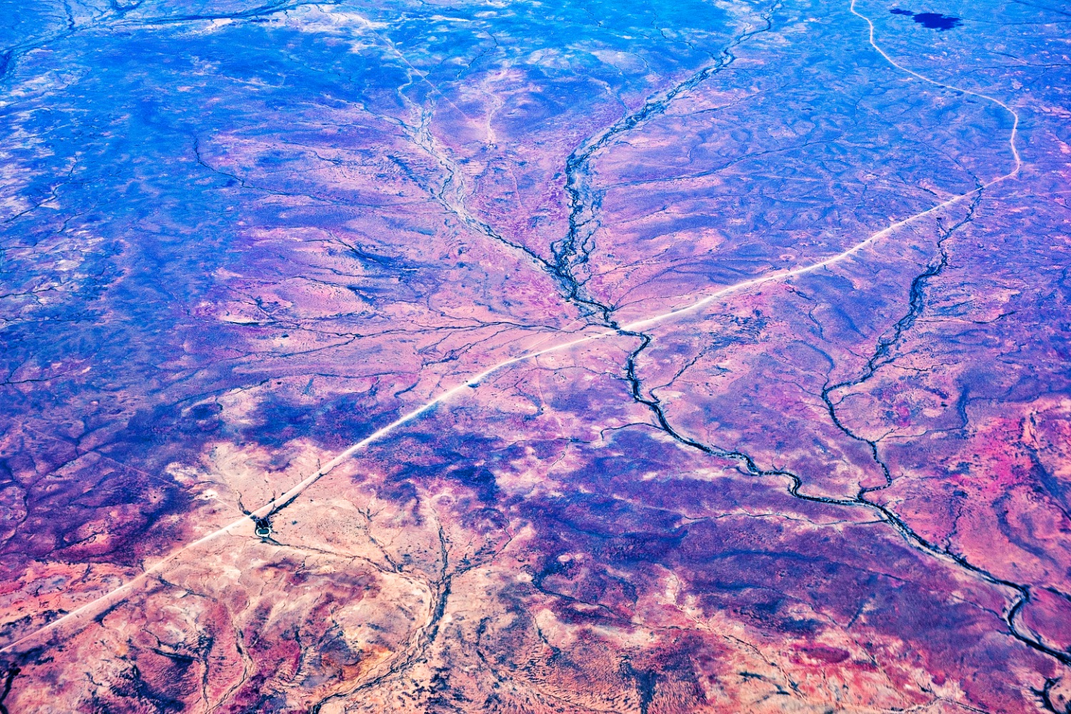 Vista aérea del Outback australiano