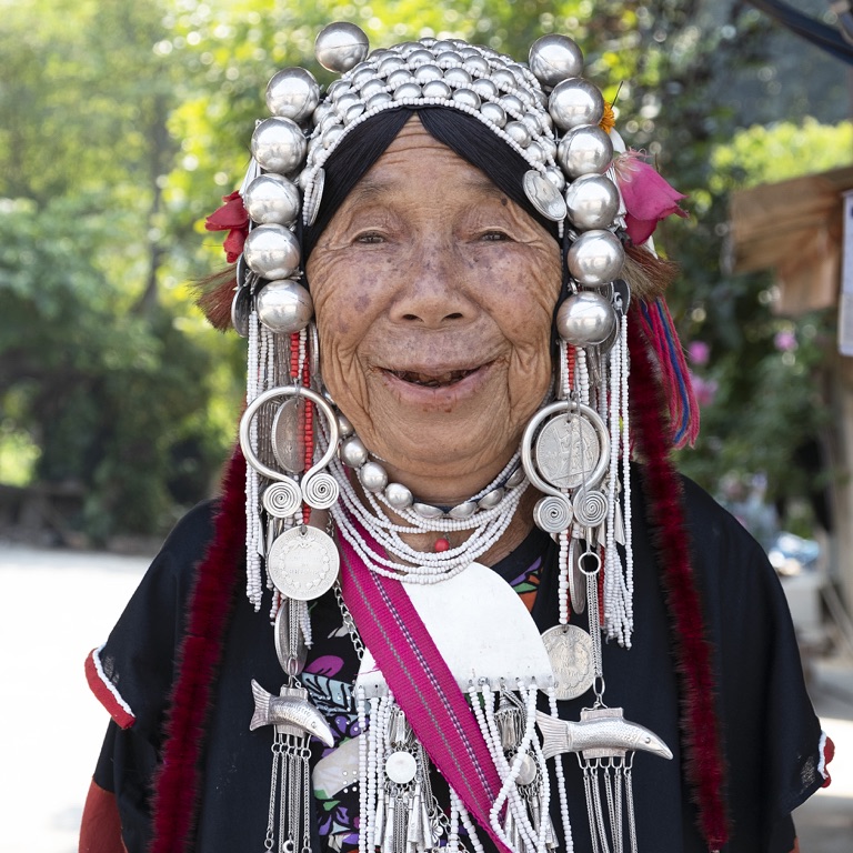 Chiang Rai, woman of the Akha tribe