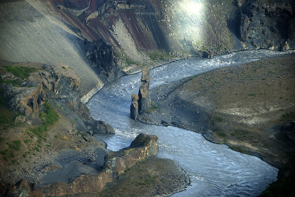 Jökulsárgljúfur National Park, aerial view