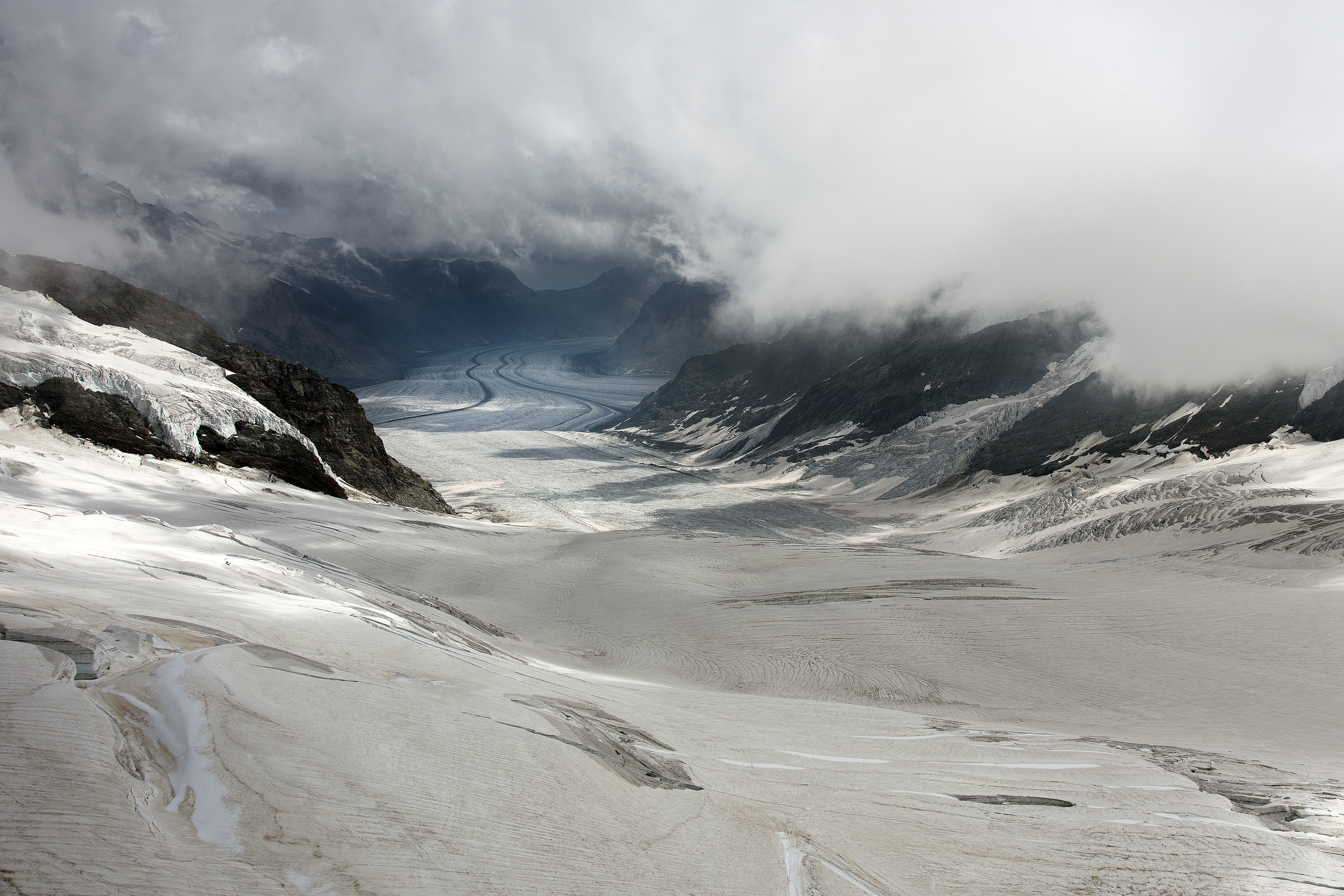 Jungfrau glasier (Switzerland), 2019