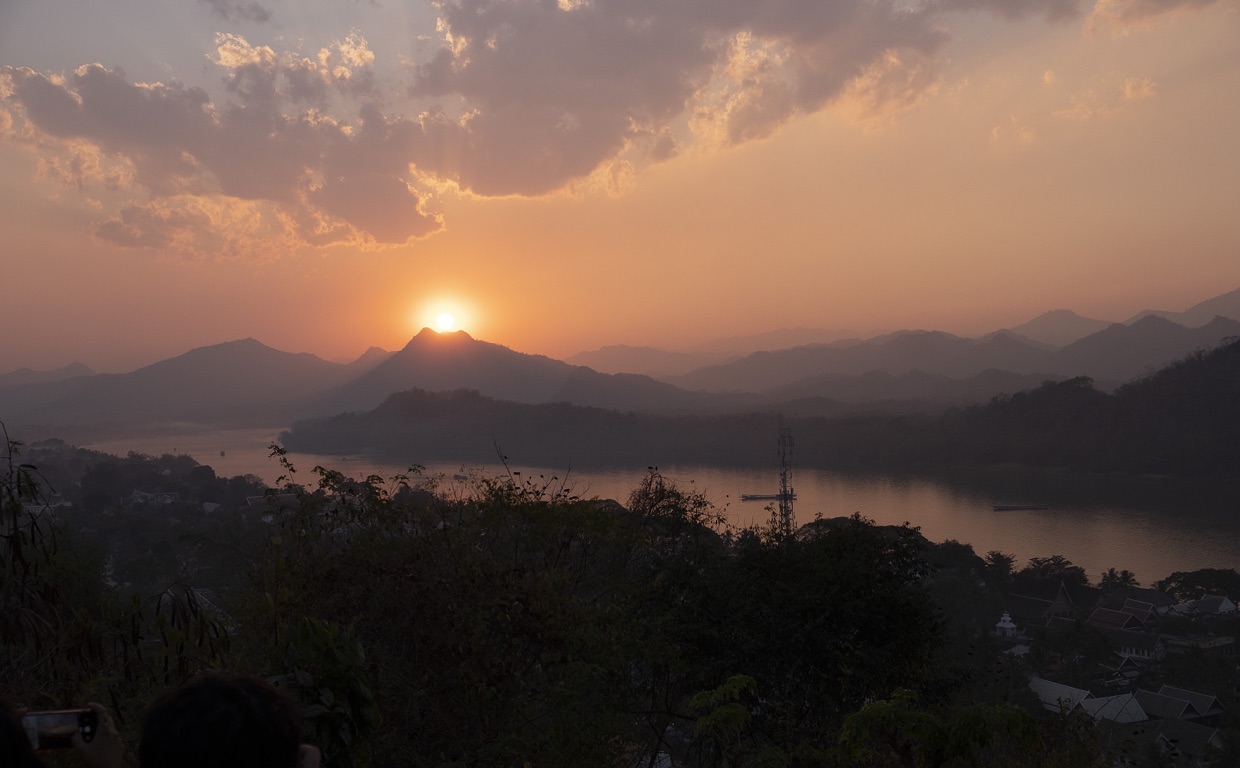 Luang Pranbang, sunset from Mount Phousi