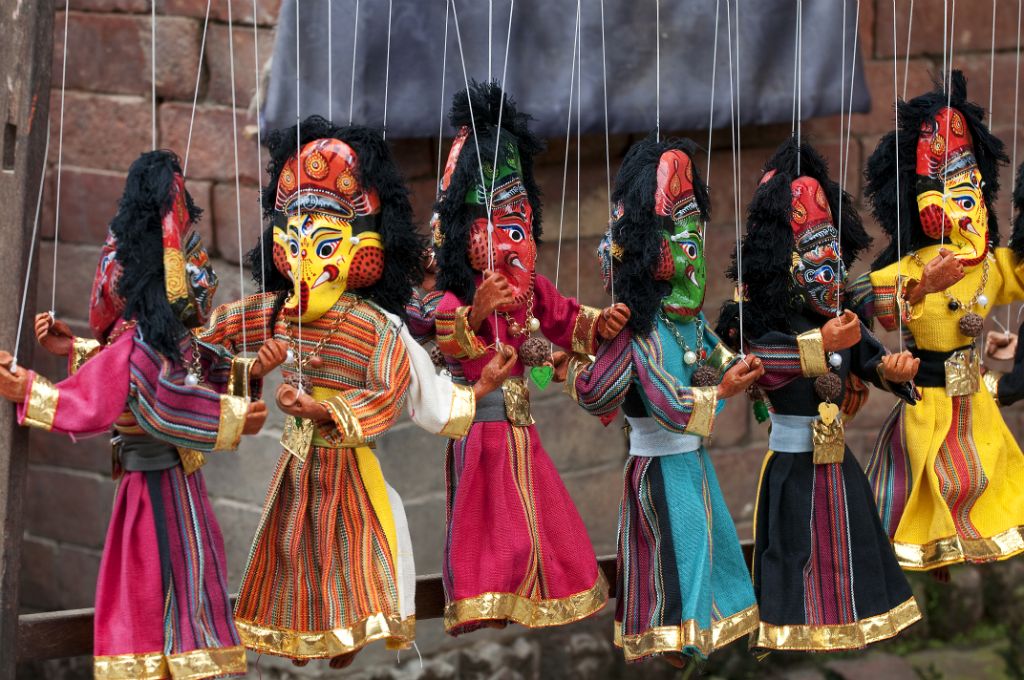 Kathmandu, Plaza Durbar, marionetas