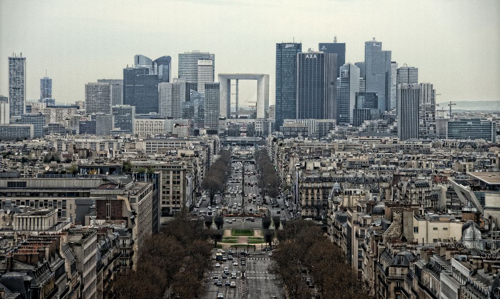 Vista desde el Arco del Triunfo, la Défense