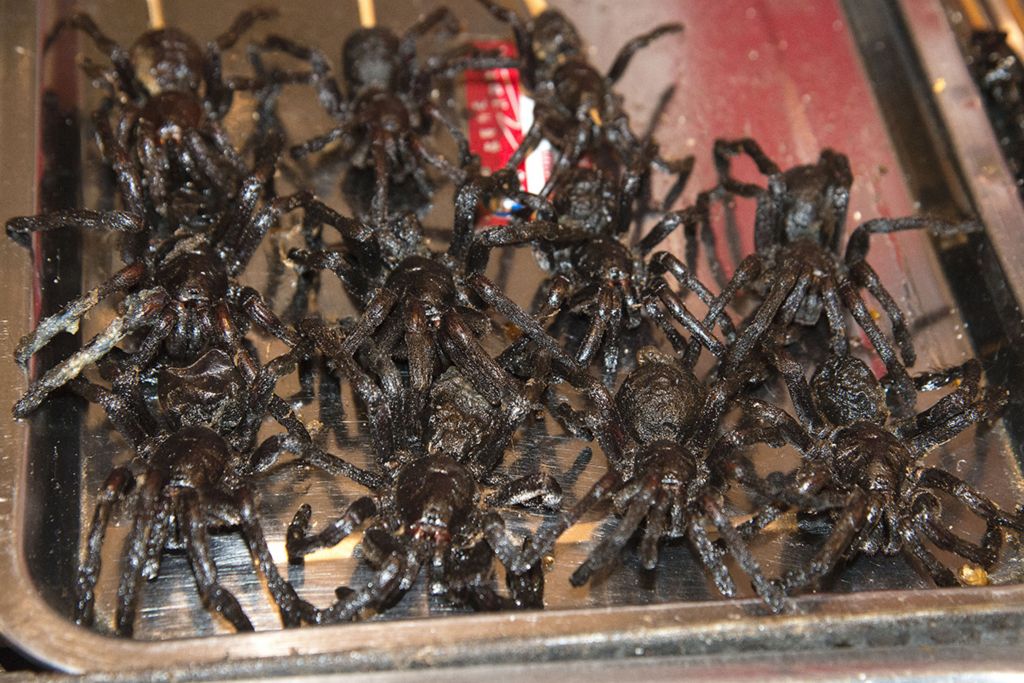 Beijing, puestos de comida en Don'Anmen St.