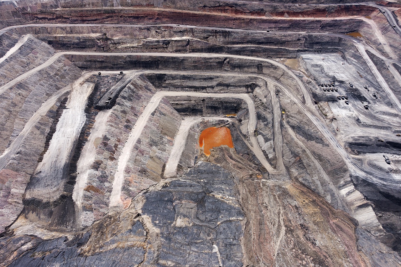 Open pit mine in Ariño (Teruel)