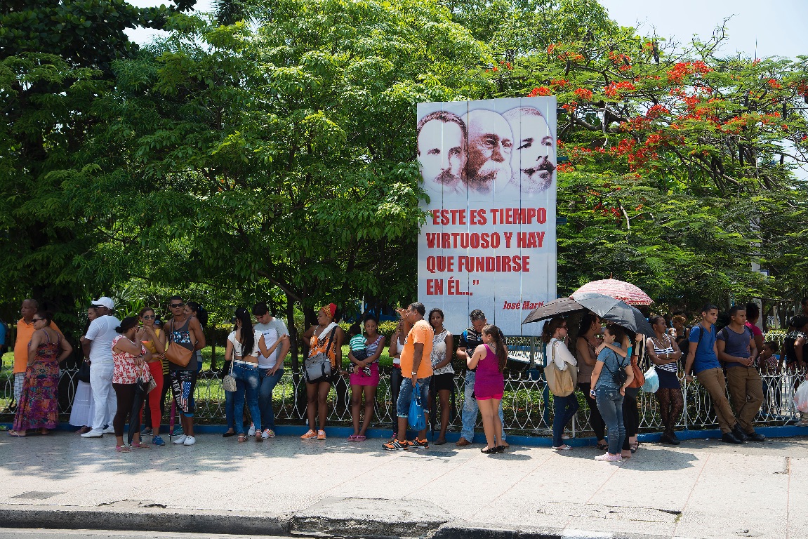 Havana. Queuing at the Coppelia ice cream parlor