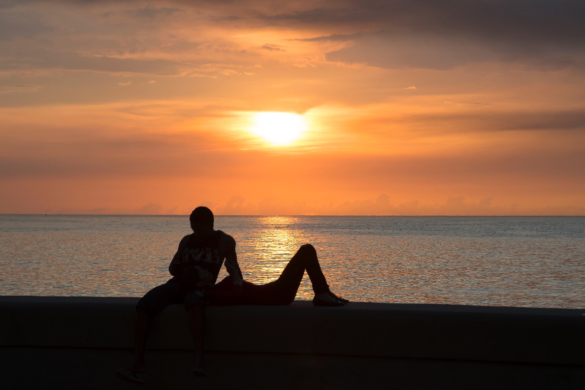Havana. Sunset on the Malecon