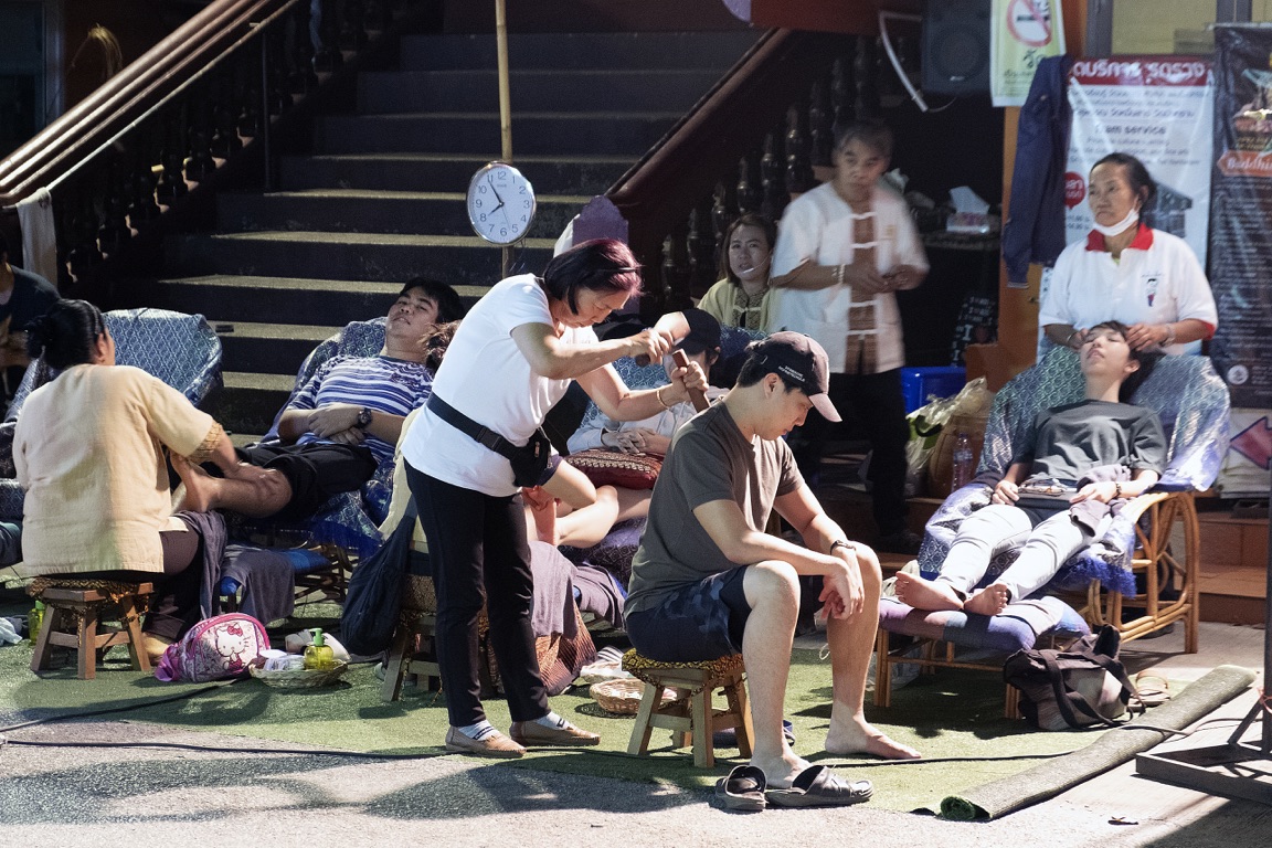 Chiang Mai, massages at the night market