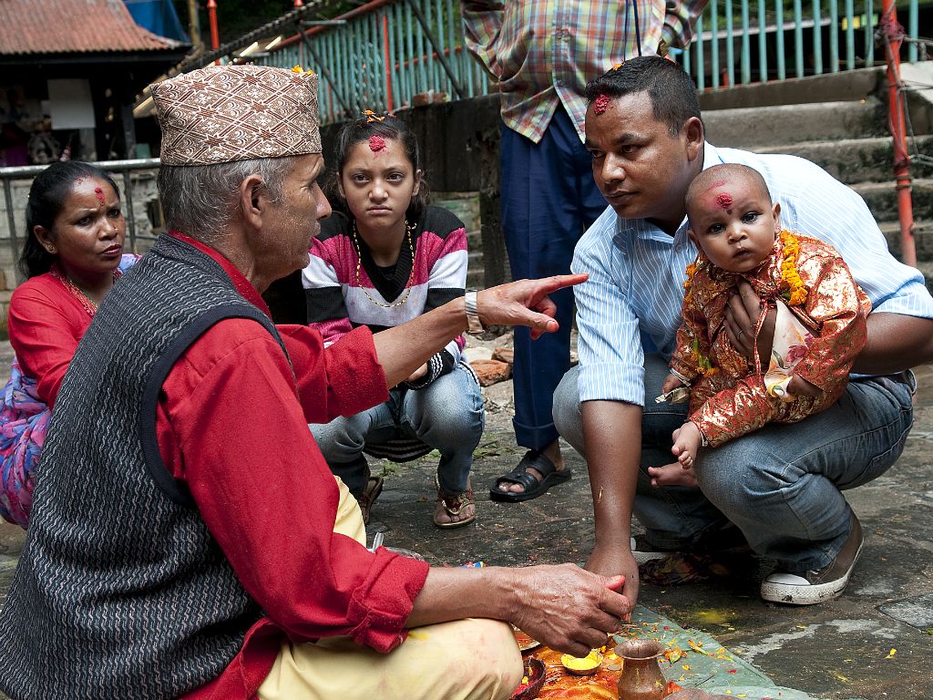 Ceremony of six months in the Temple Dakshincali