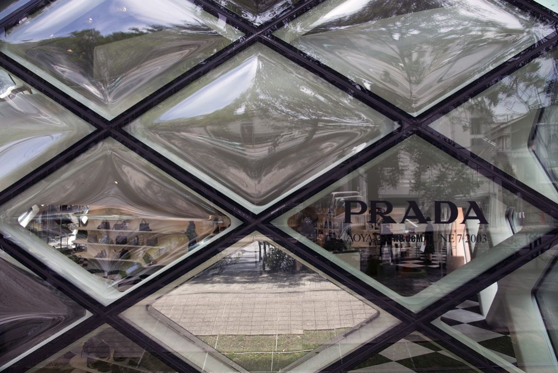 Tokyo, Harajuku neighborhood, showcase of the Prada building