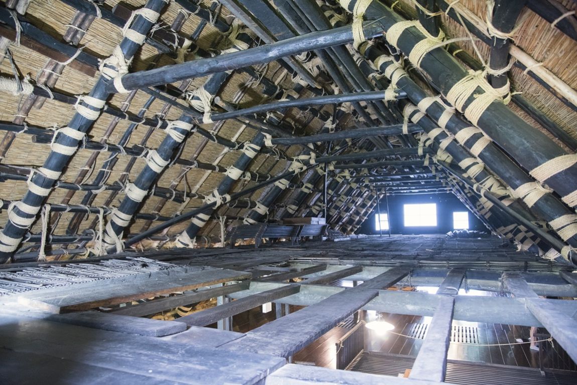 Shirakawago, rural house roofing