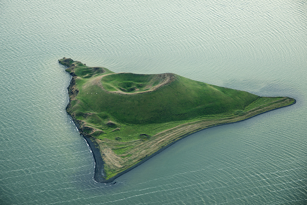 Lago Mývatn, pseudocráteres, vista aérea