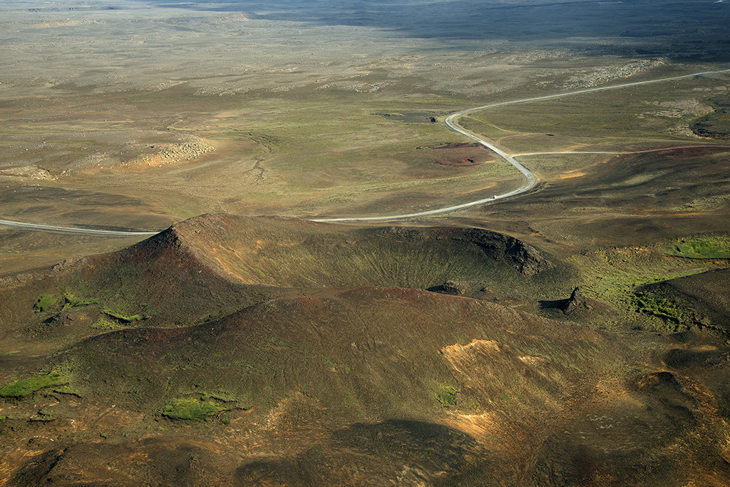 Area Krafla, vista aérea