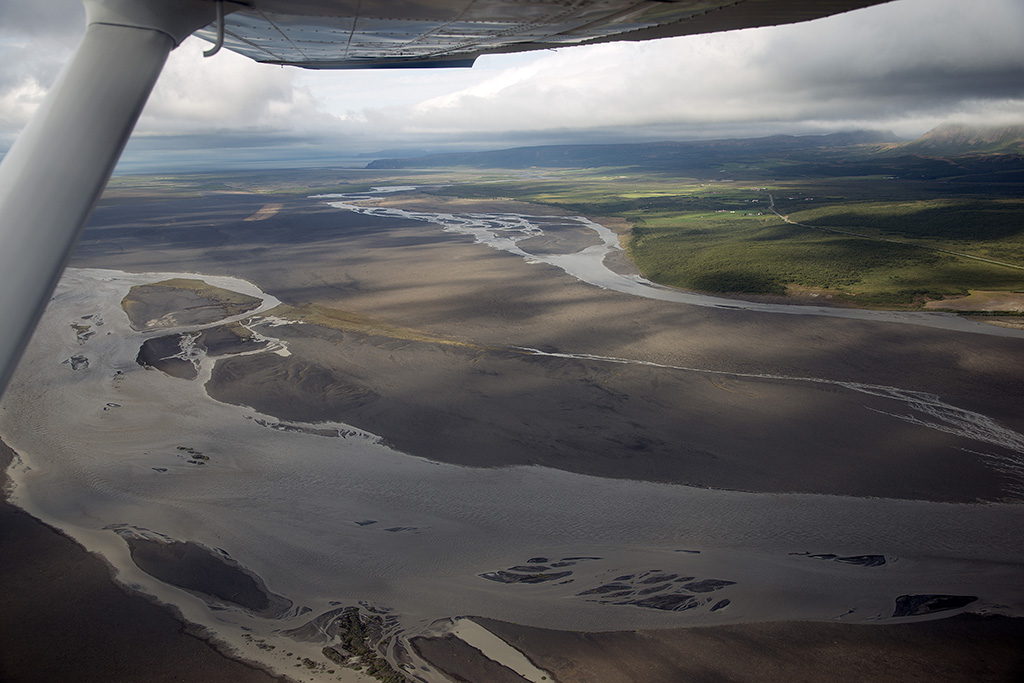 Parque Nacional Jökulsárgljúfur, vista aérea