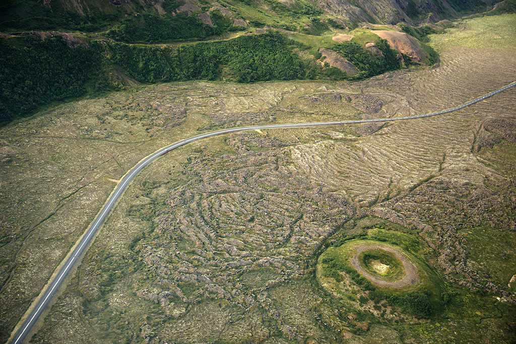 Area Lago Mývatn, vista aérea