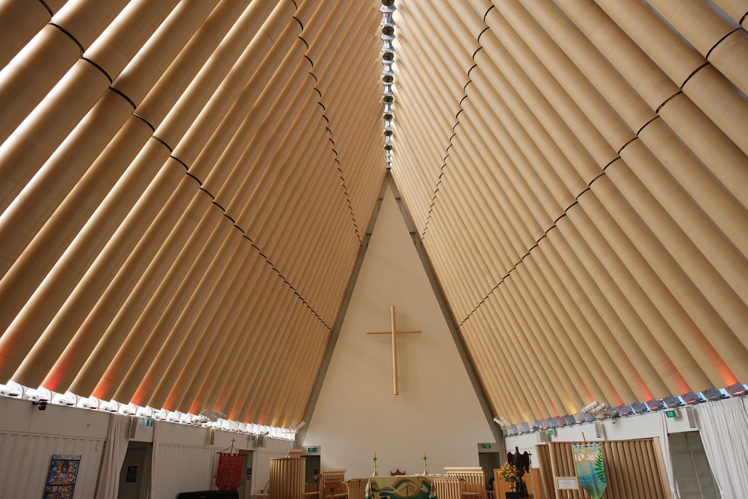 Christchurch, provisional Cathedral, construida con cartón