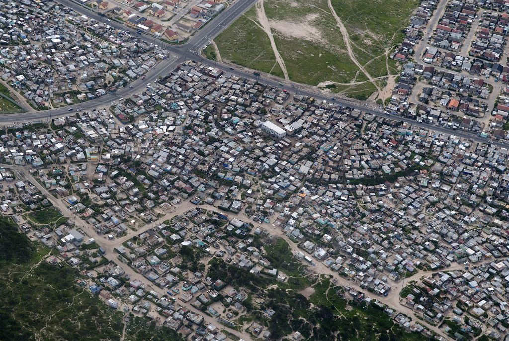 Ciudad del Cabo, vistas de un township desde el aire