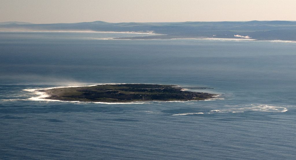 Ciudad del Cabo, vistas desde la Montaña Mesa: Robben Island