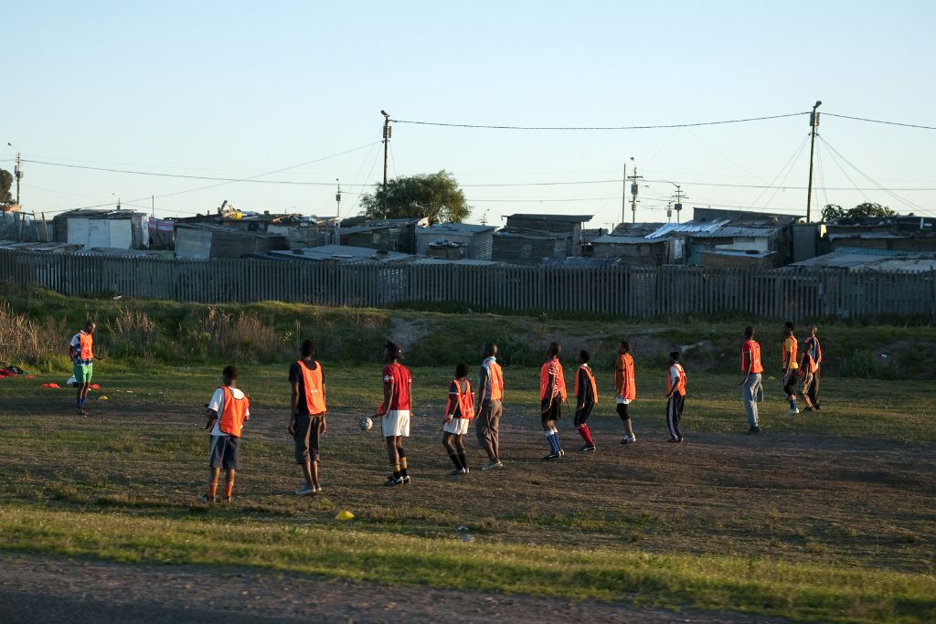 Ciudad del Cabo, entrenamiento de fútbol